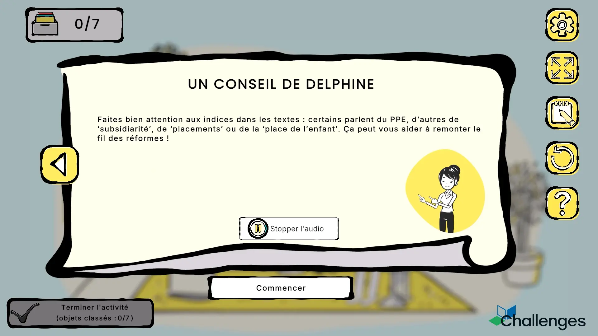 Screenshot Protection de l'enfance Tutoriel Conseil de Delphine