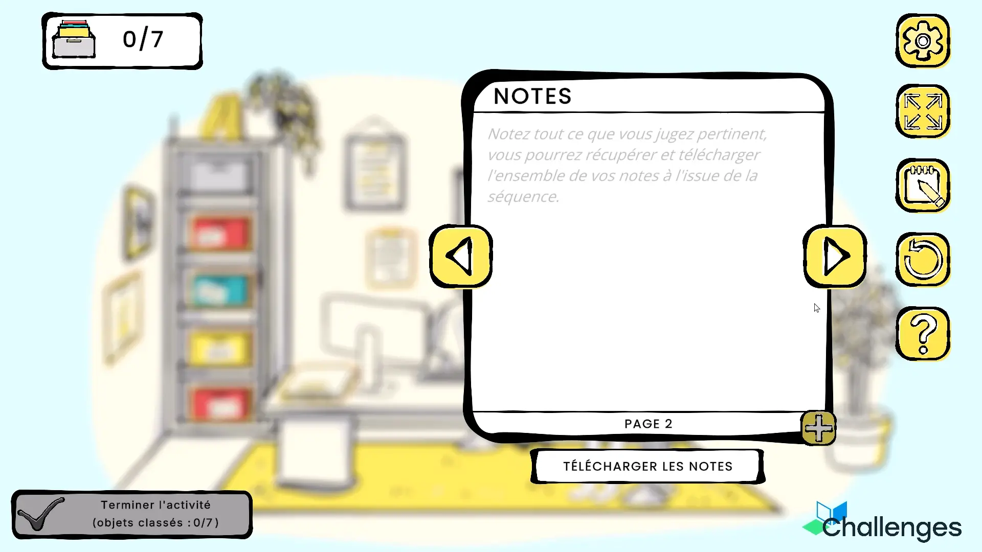 Screenshot Protection de l'enfance Interface Prise de Notes